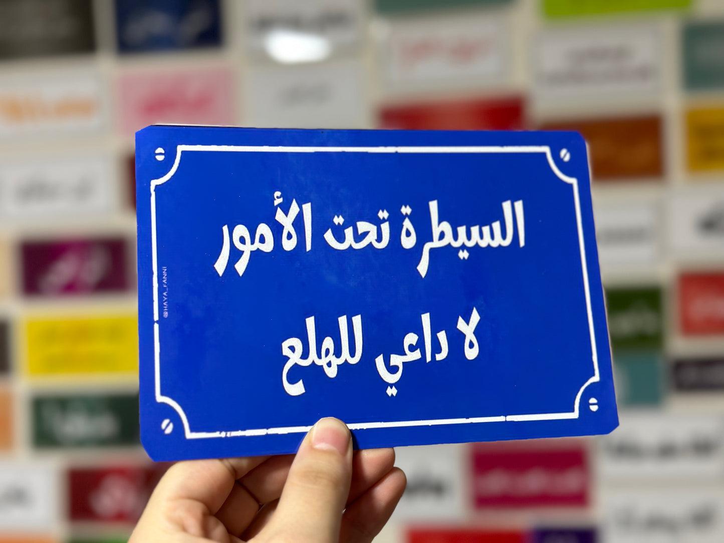 السيطرة تحت الأمور لا داعي للهلع